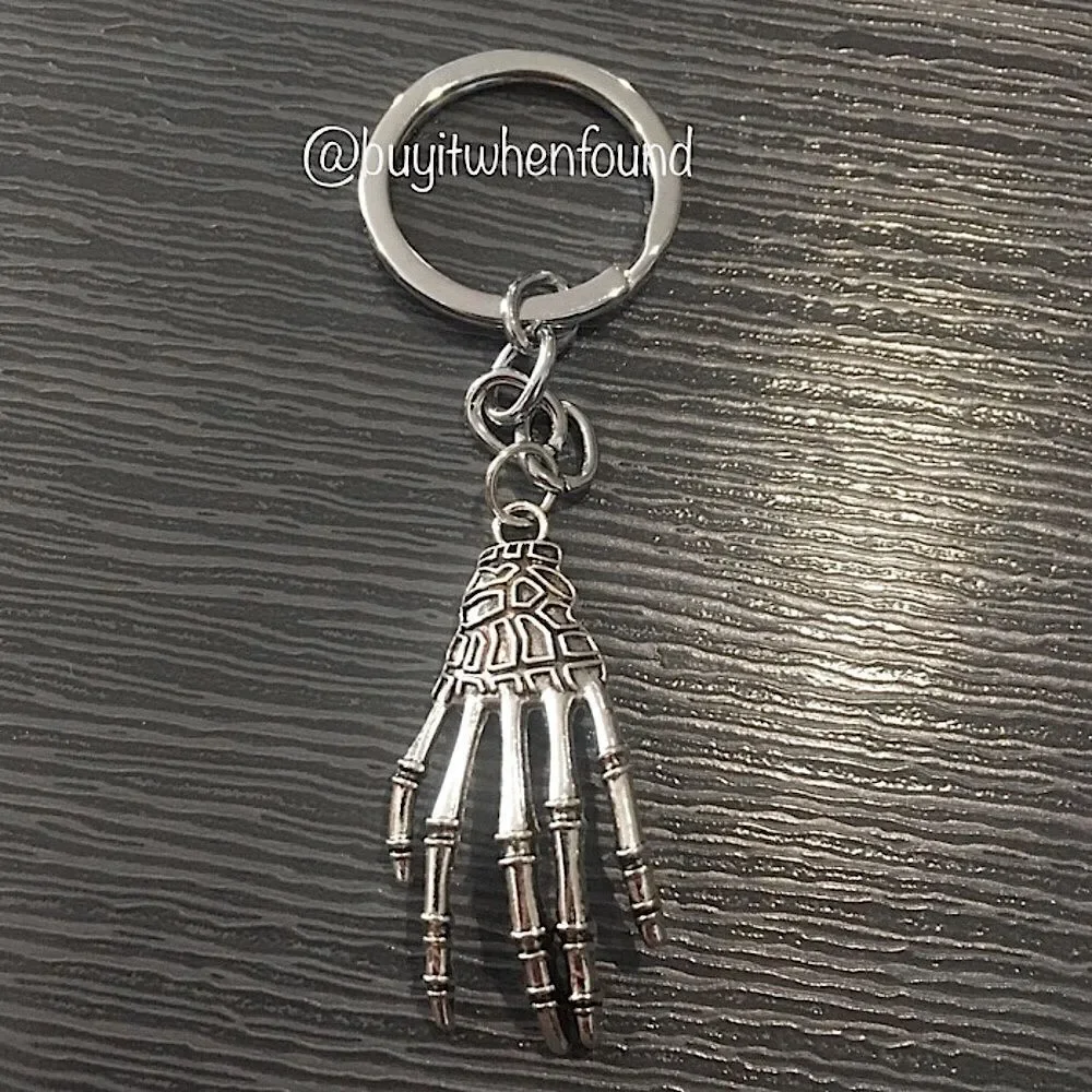 Skeleton Hand Steam Punk Gothic Skull Keychain